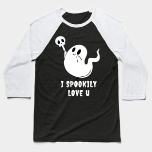 I Spookily Love You – Halloween Playful Ghost Baseball T-Shirt